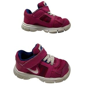 Nike Free 5.0 Toddler Girls Pink Blue Running Shoes 457038-601 Size 6.5C